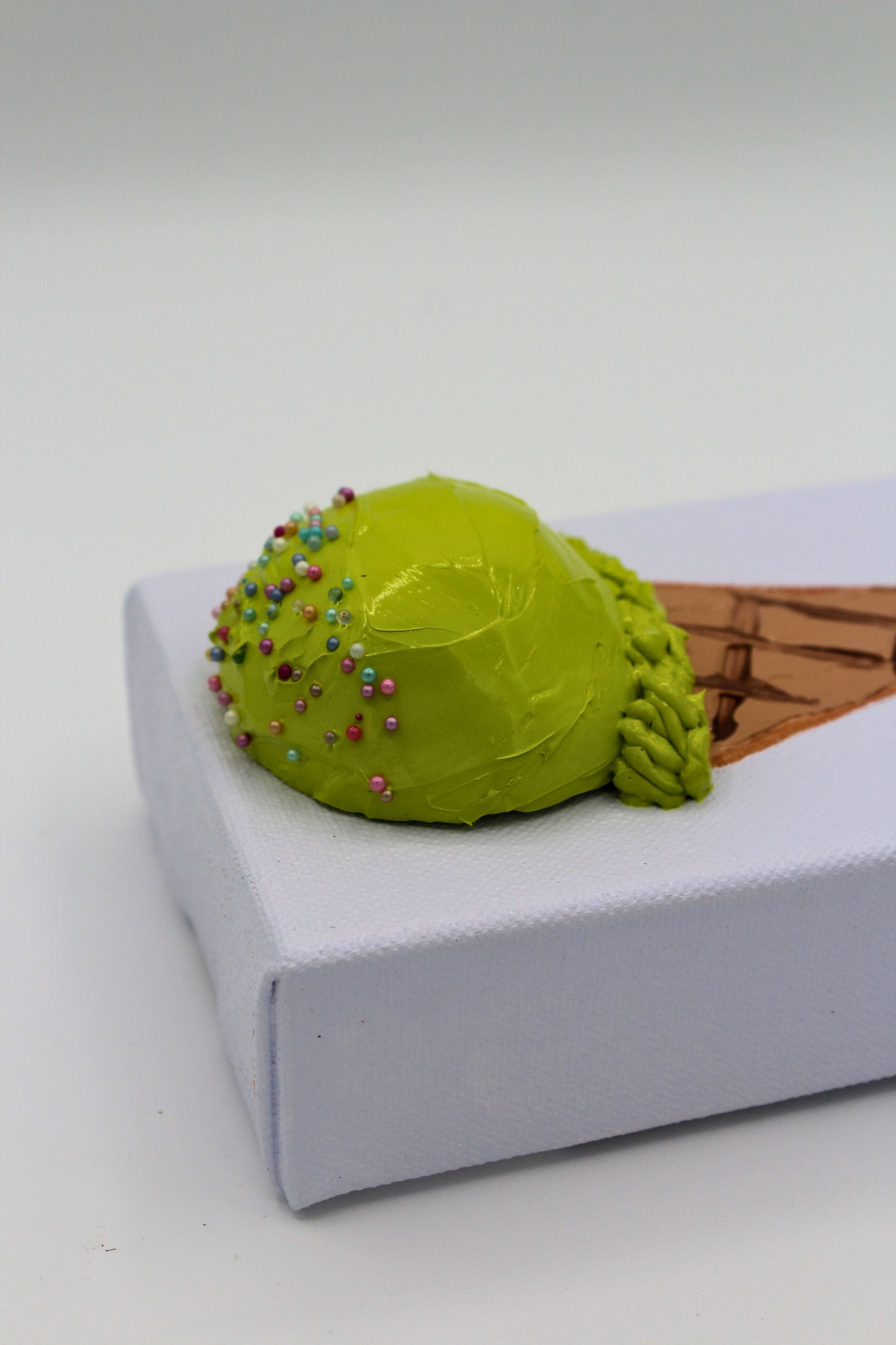 Lime One Scoop Ice Cream Cone