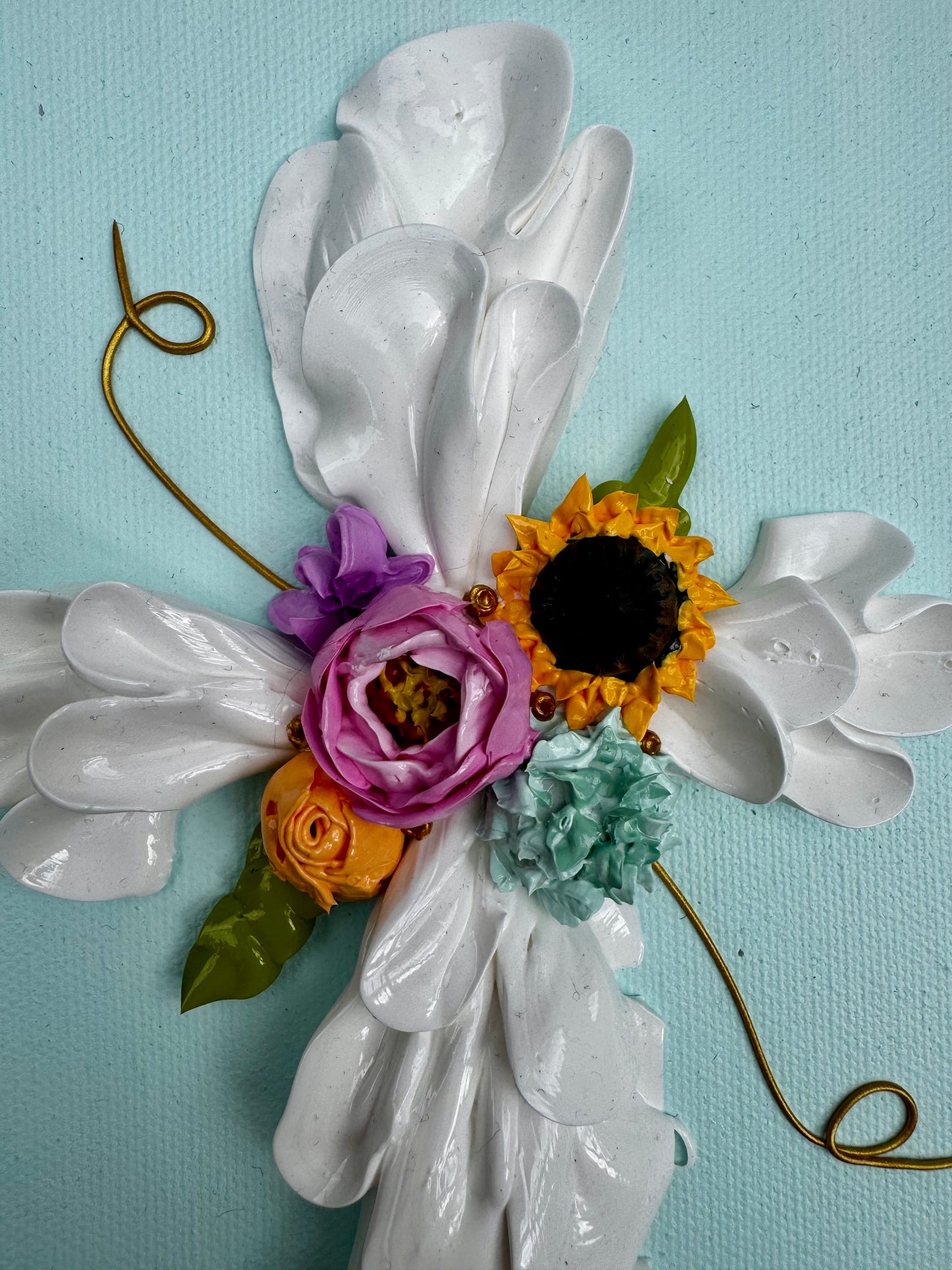 Large Cross with Sunflower