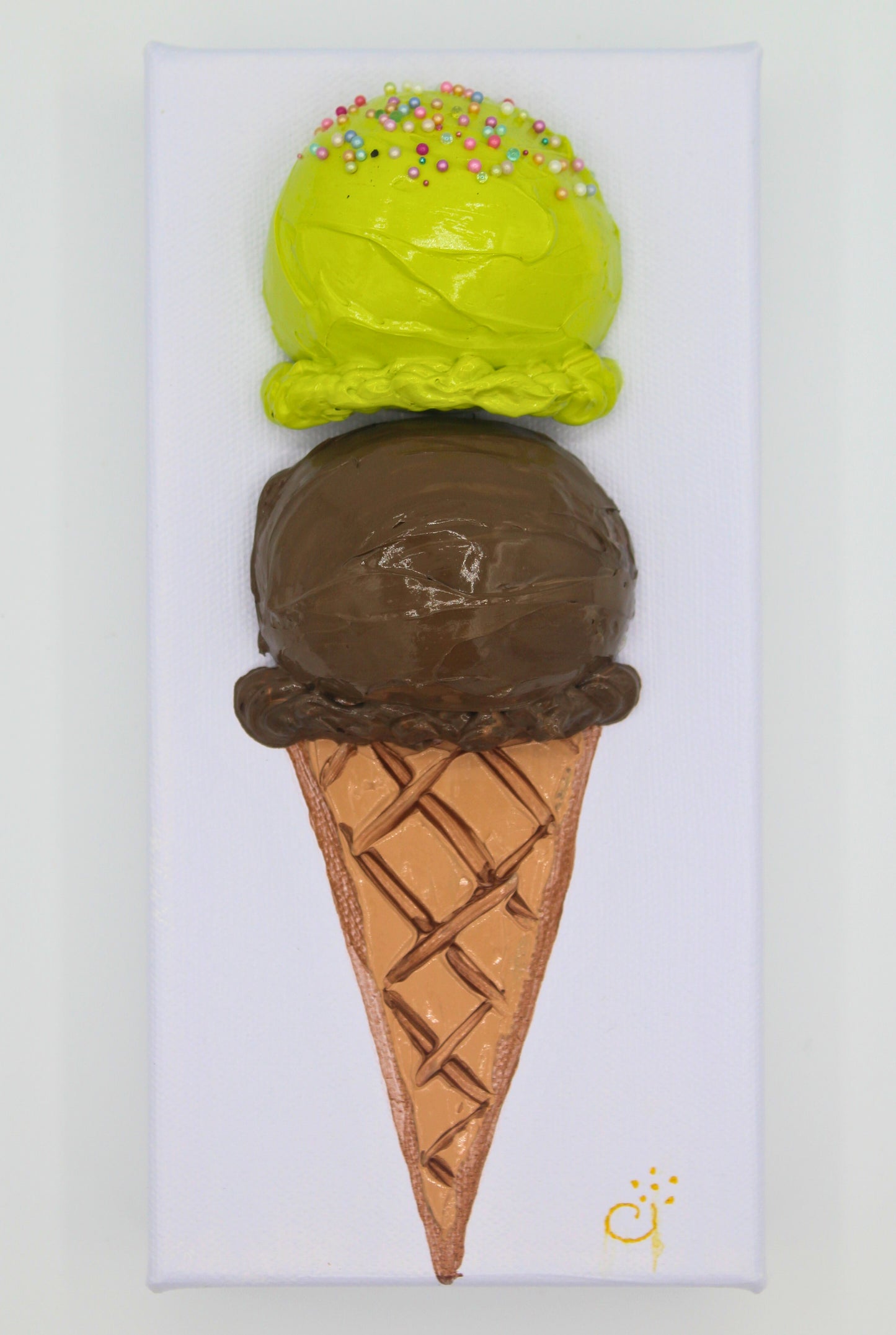 Double Scoop Ice Cream - Chocolate and Lime