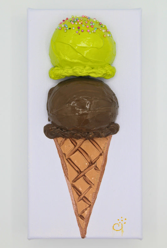 Double Scoop Ice Cream - Chocolate and Lime