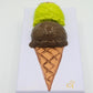 Double Scoop Ice Cream - Chocolate and Lime