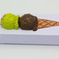 Double Scoop Ice Cream - Chocolate and Lime
