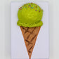 Lime One Scoop Ice Cream Cone
