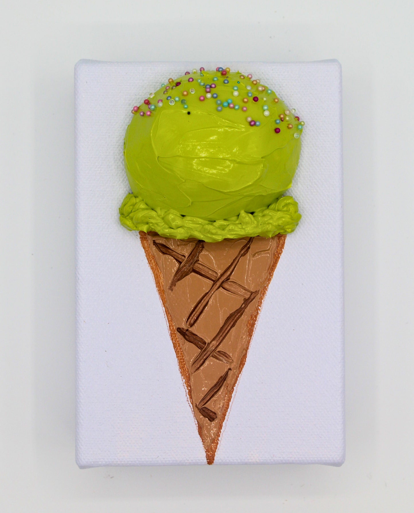 Lime One Scoop Ice Cream Cone